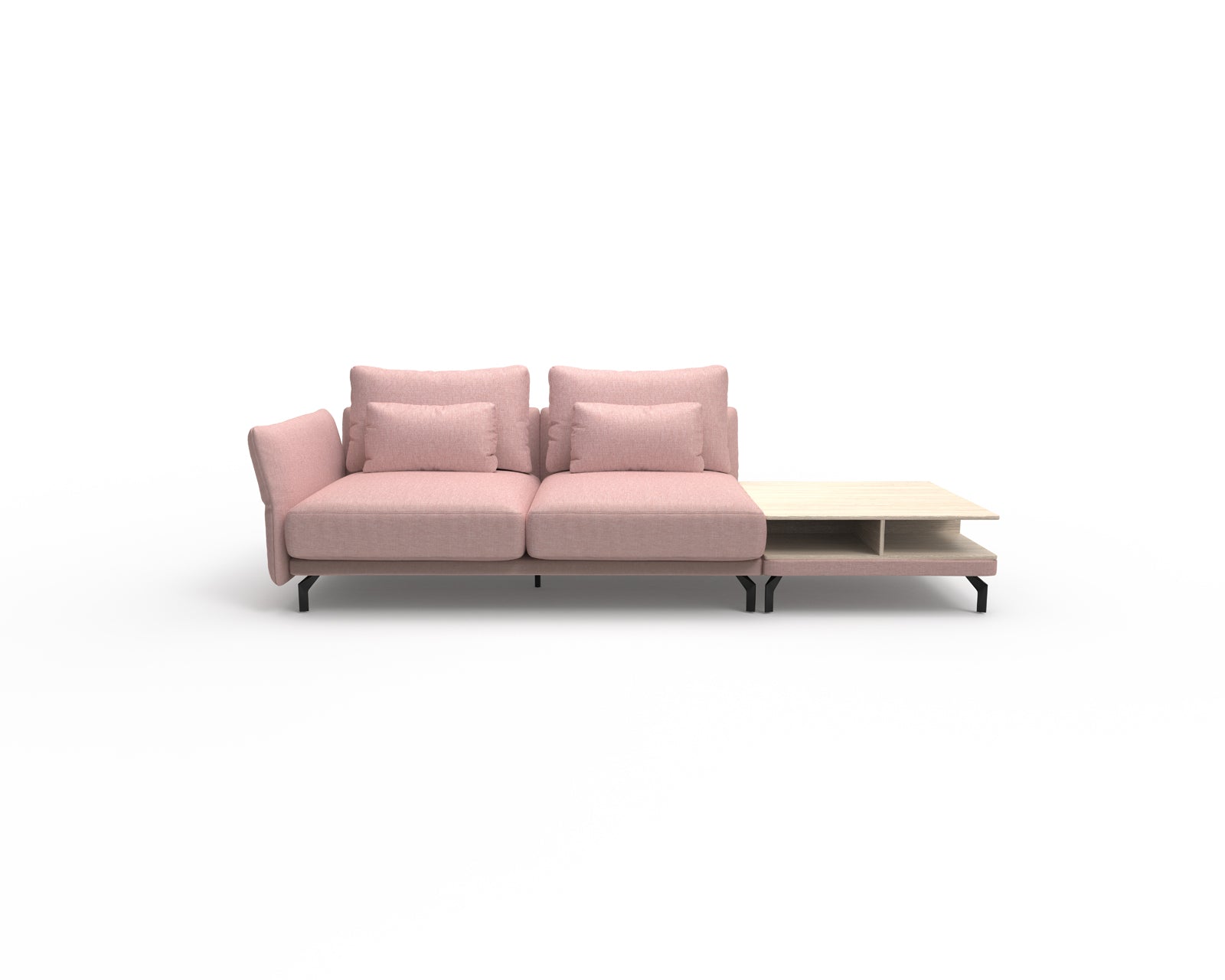 Seagull 2 Seater Sofa with Shelf Table (Right)